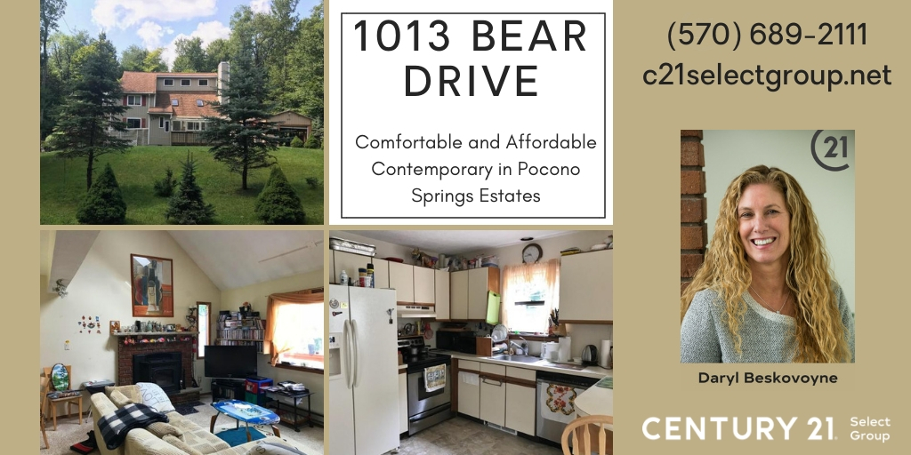REDUCED! 1013 Bear Drive: Comfortable Contemporary in Pocono Springs Estates