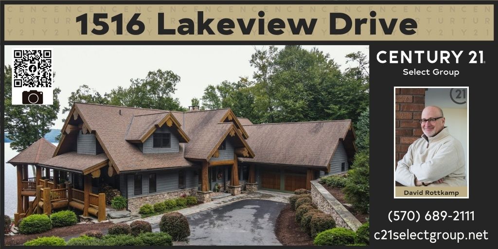 1516 Lakeland Drive: LAKEFRONT: Cedar Log Mountain Lodge