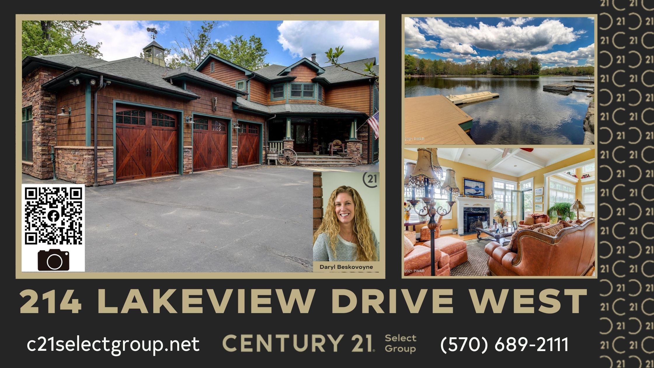 New Price: 214 Lakeview Drive West: Stunning LAKEFRONT Home in The Hideout
