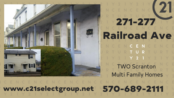 271-277 Railroad Ave: TWO Multi Family Homes in Scranton