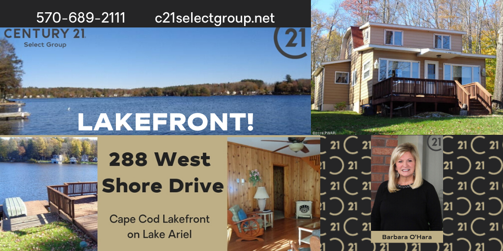 288 W Shore Drive: Cape Cod LAKEFRONT on Lake Ariel
