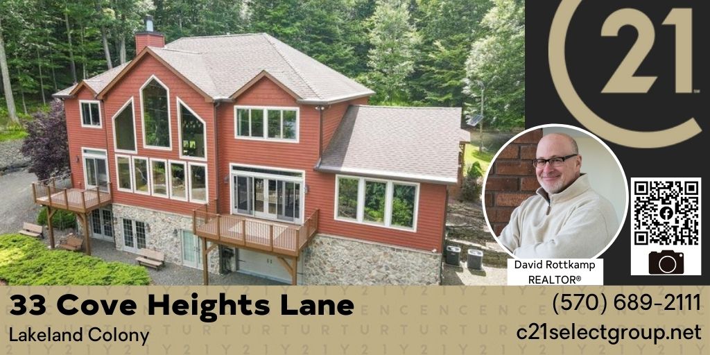 33 Cove Heights Lane: Custom Built LAKEFRONT Contemporary Home on Lake Wallenpaupack