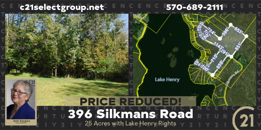 396 Silkmans Road: 25 Acres of Subdividable Lots with Rights to Lake Henry