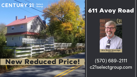 New Reduced Price! 611 Avoy Road: Country Farmhouse on 1.32 Acres