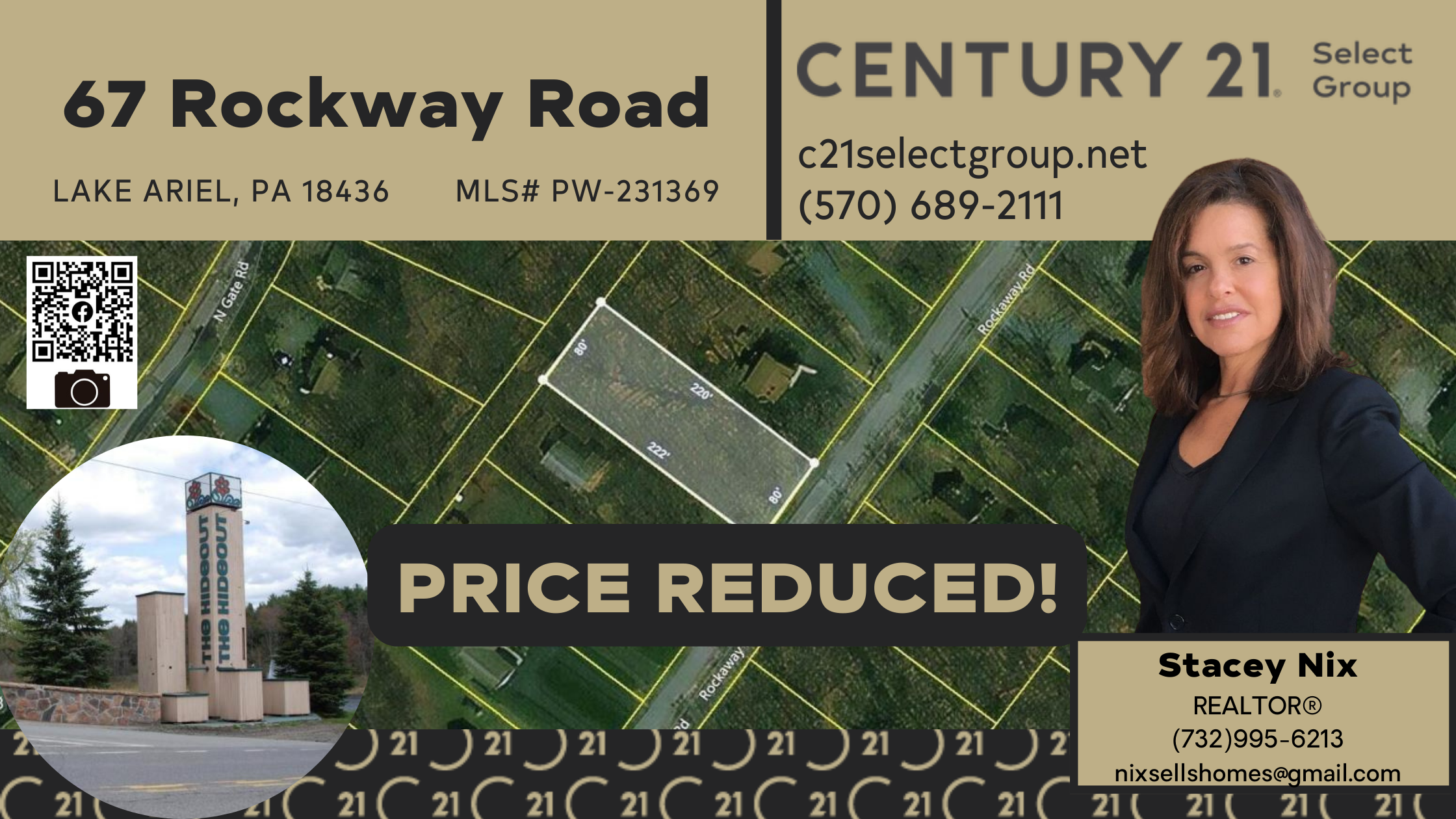PRICE REDUCED! 67 Rockway Road: Level Building Lot in The Hideout