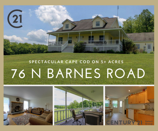 76 North Barnes Road: Spectacular Cape Cod with Panoramic Views on 5+ Acres