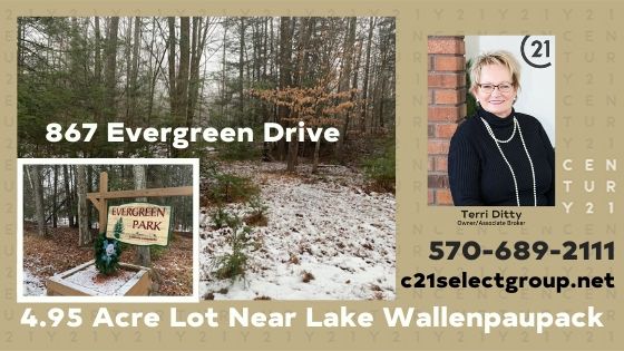 867 Evergreen Dr: 4.95 Acre Lot Close to Lake Wallenpaupack