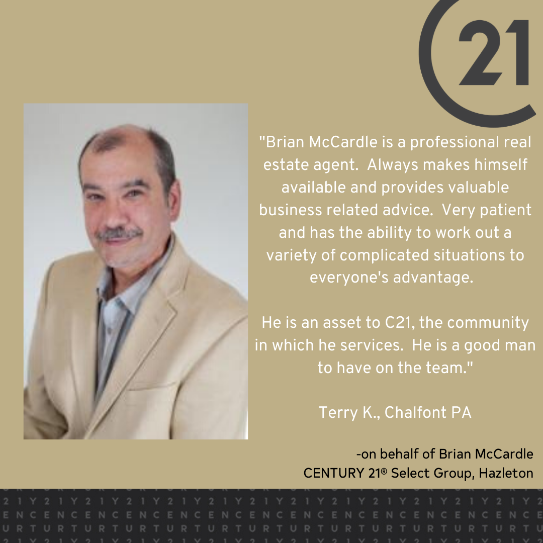 An excellent testimonial for Brian McCardle!