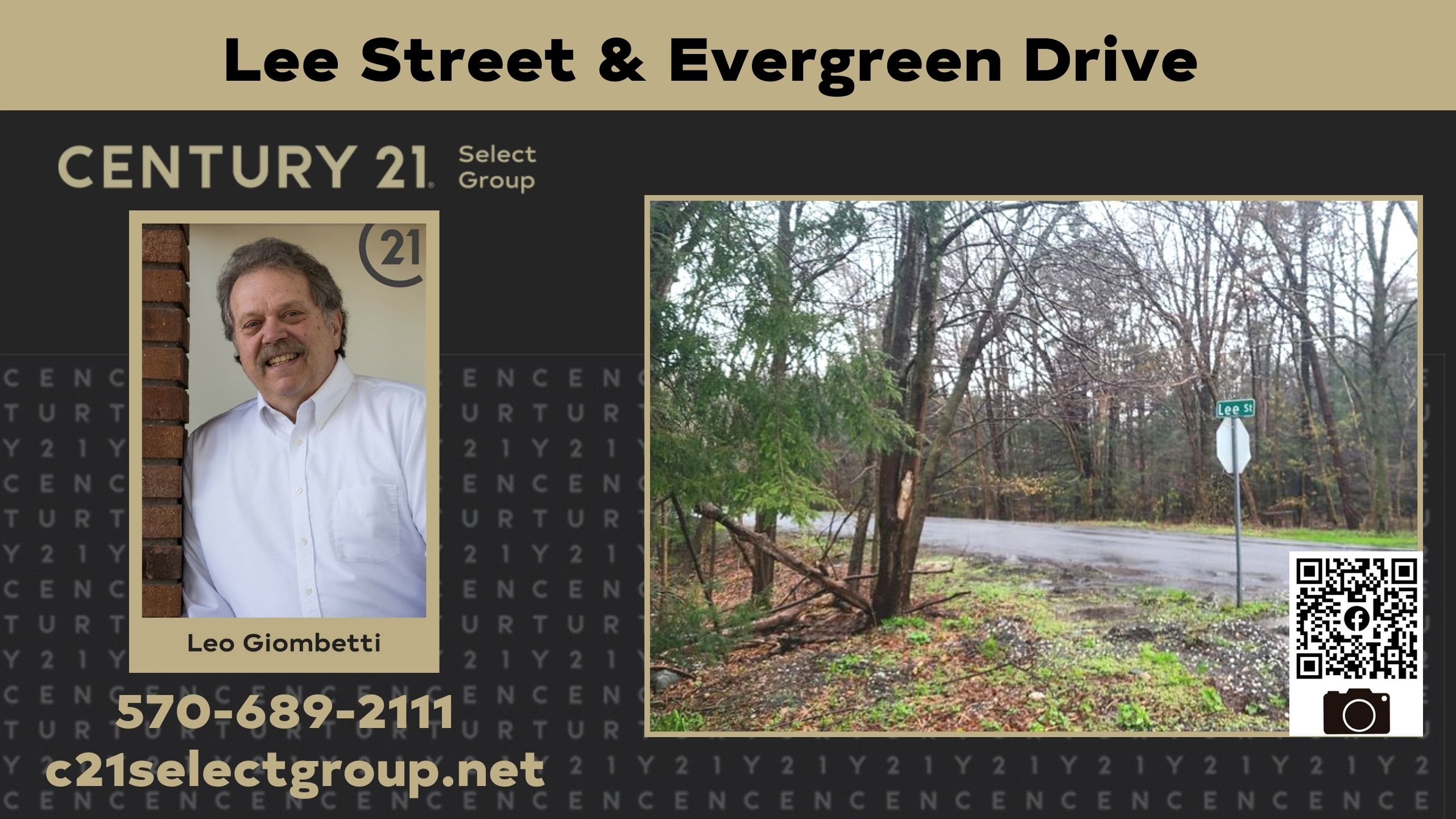 NEW REDUCED PRICE! Lee St & Evergreen Dr: Half Acre Wooded Corner Lot