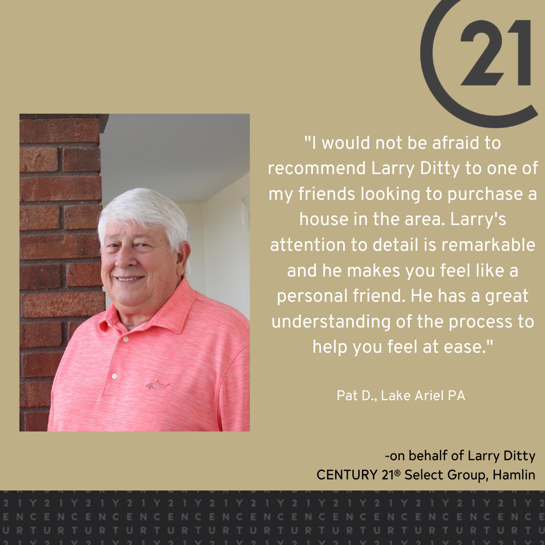 Larry Ditty helped his clients feel at ease!