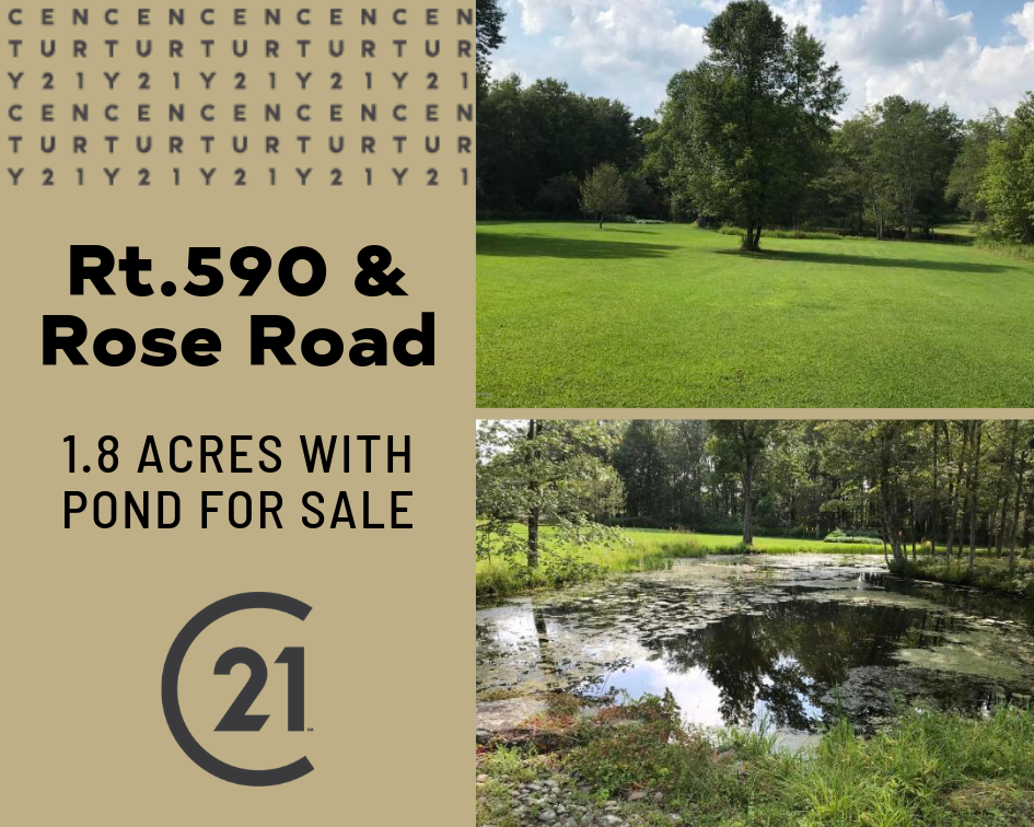 Vacant Land For Sale at Rt. 590 & Rose Road: 1.8 Acres with Pond