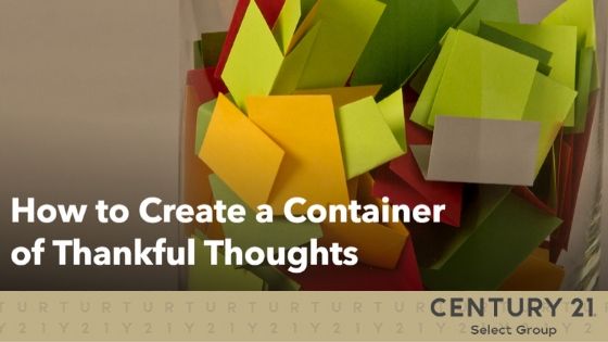 How to Create a Container of Thankful Thoughts