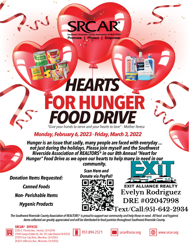 HEARTS FOR HUNGER FOOD DRIVE