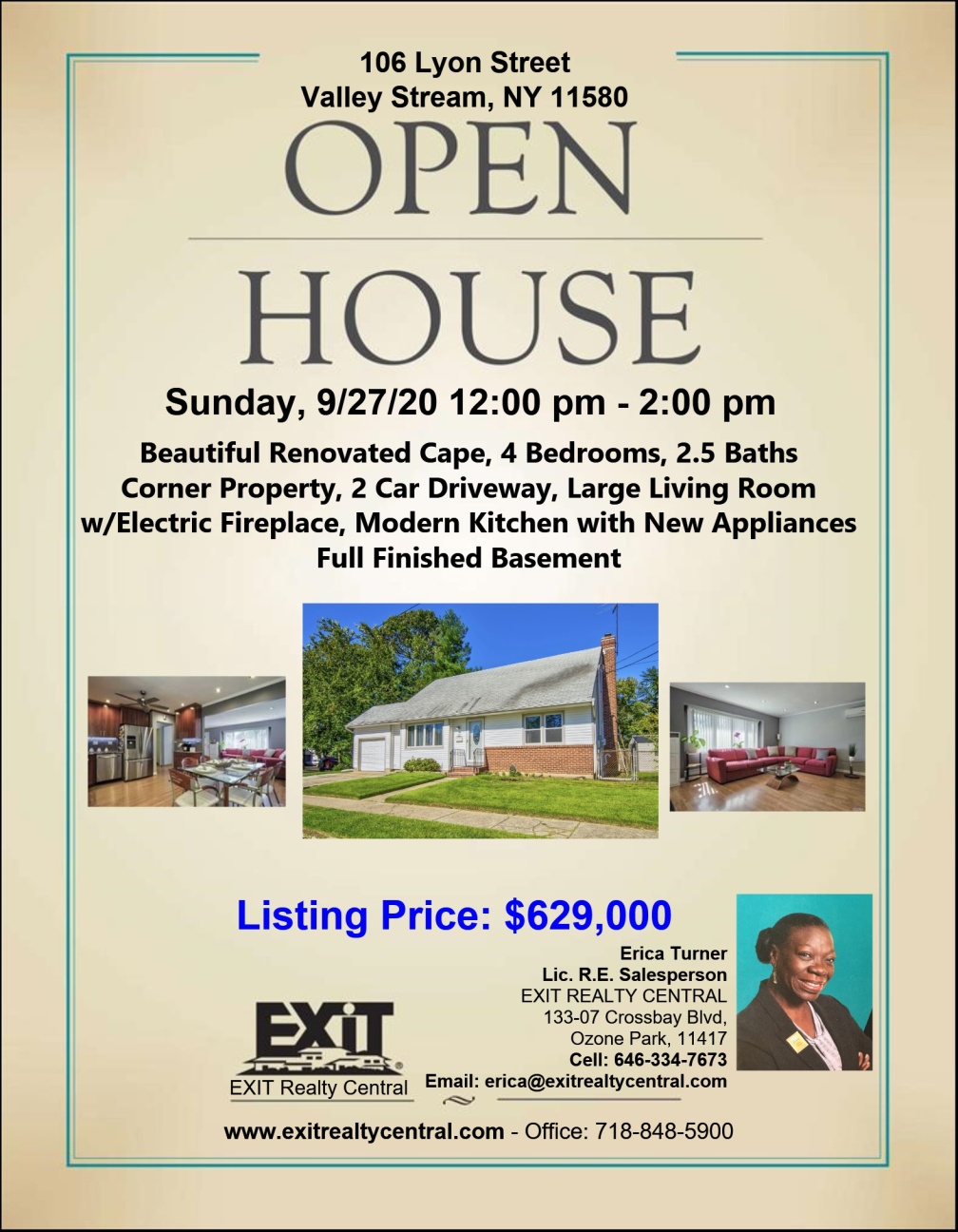 Open House in Valley Stream Sunday 9/27 12-2pm-MLS #3254165