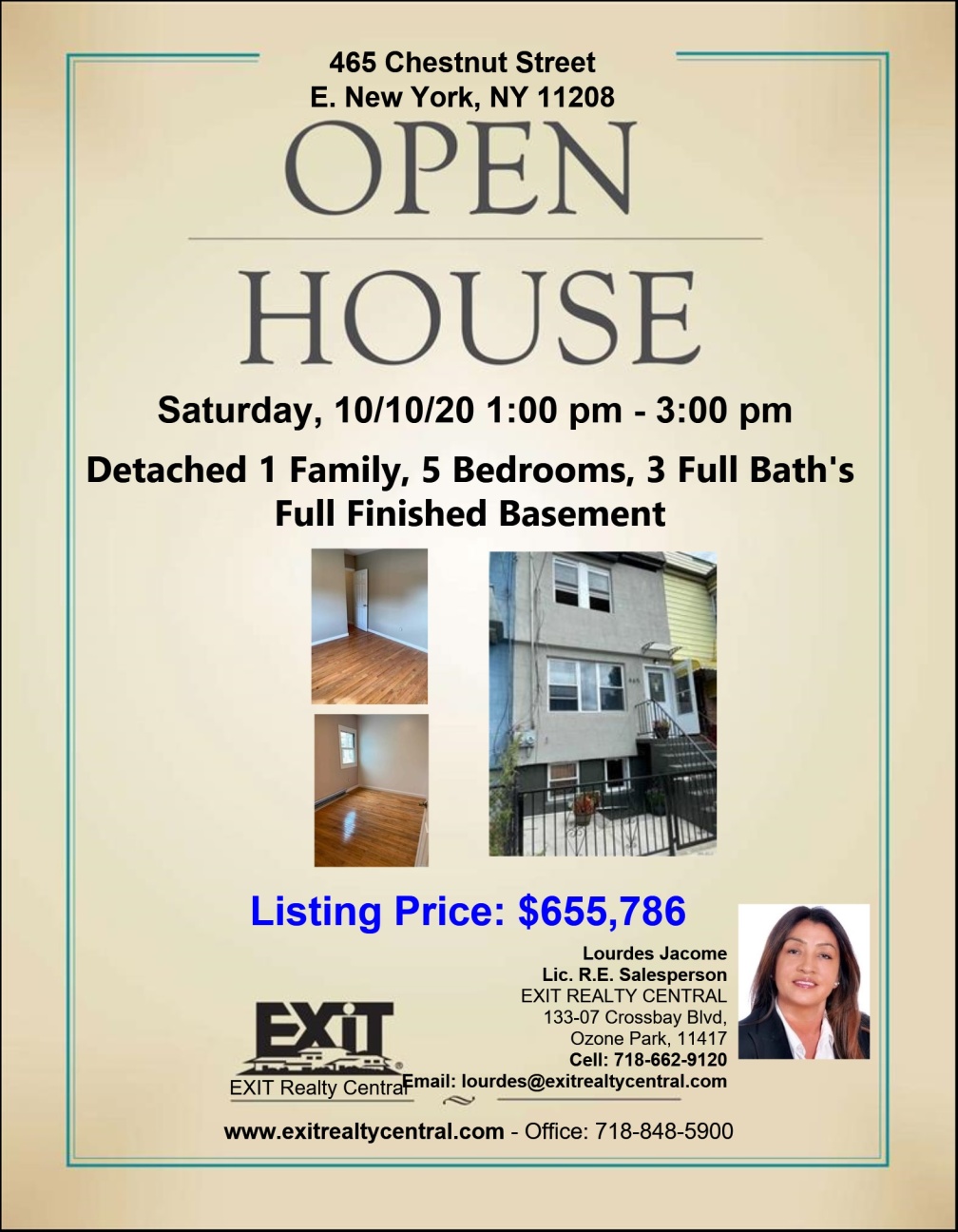 Open House in E. New York 10/10 1-3pm