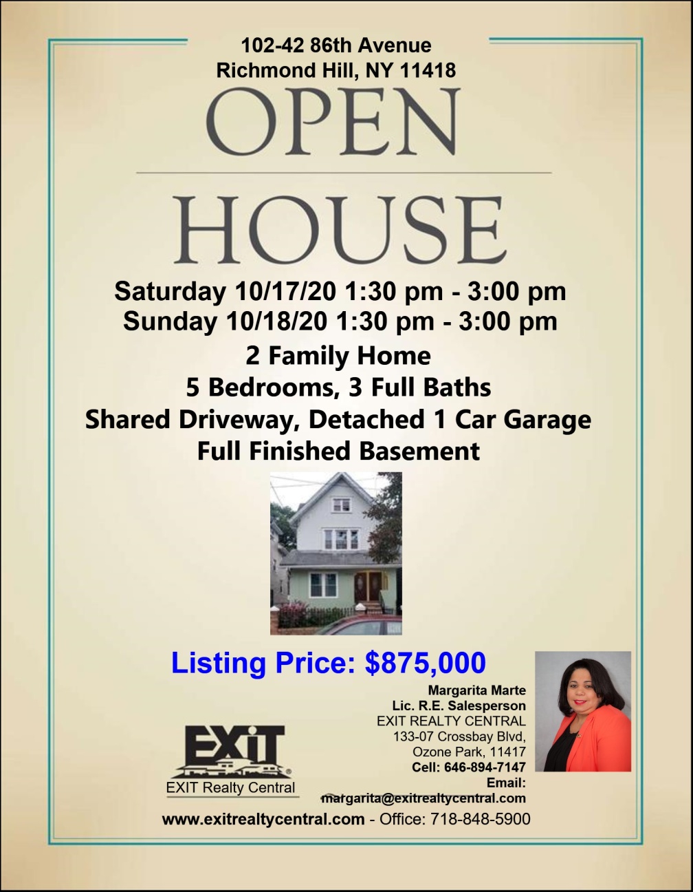 Open House in Richmond Hill 10/17&10/19 1:30-3pm