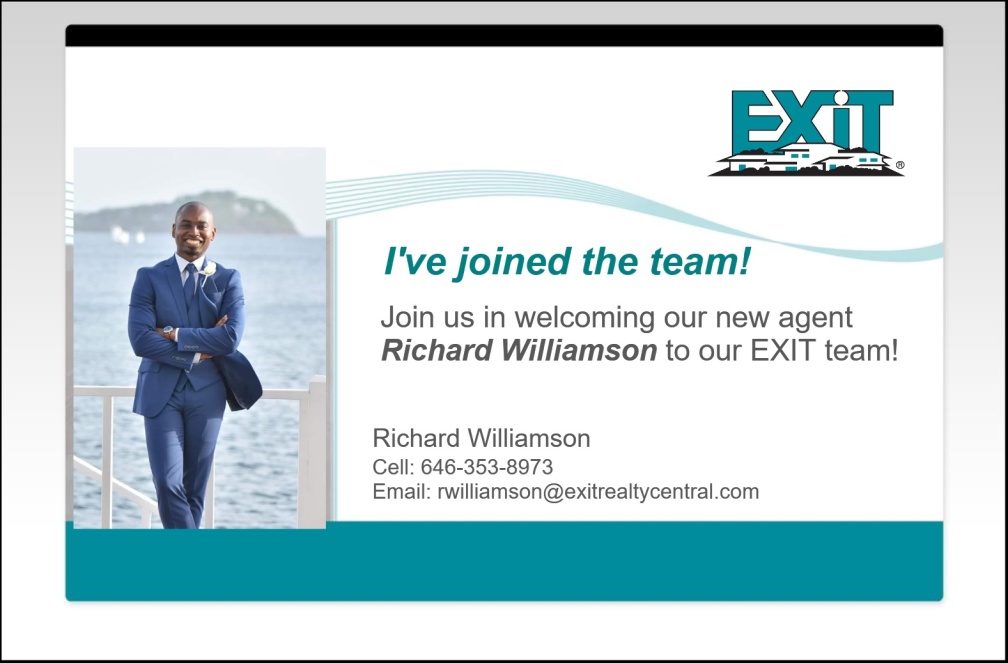 Welcome Richard Williamson to the EXIT Realty Central Team!