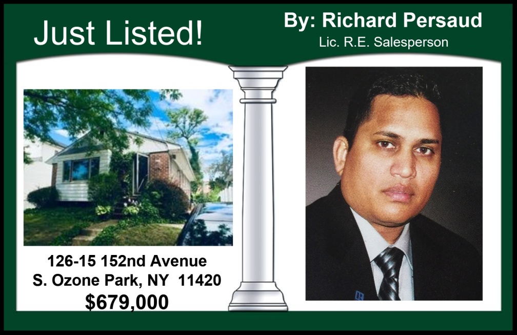 Just listed in S. Ozone Park