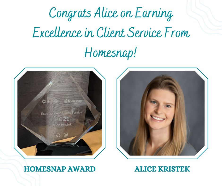 Alice Kristek Receives Homesnap Award