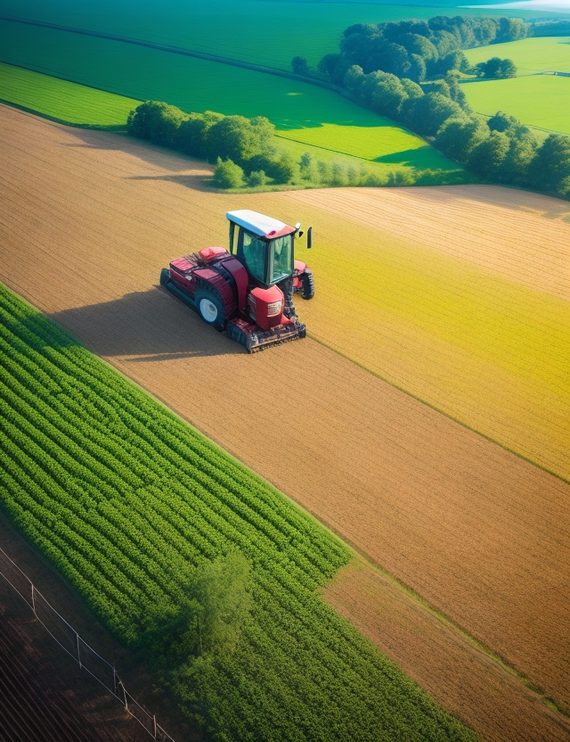 tractor in field farmland