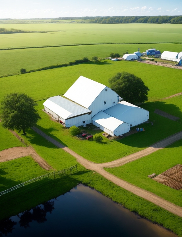 aerial view farm