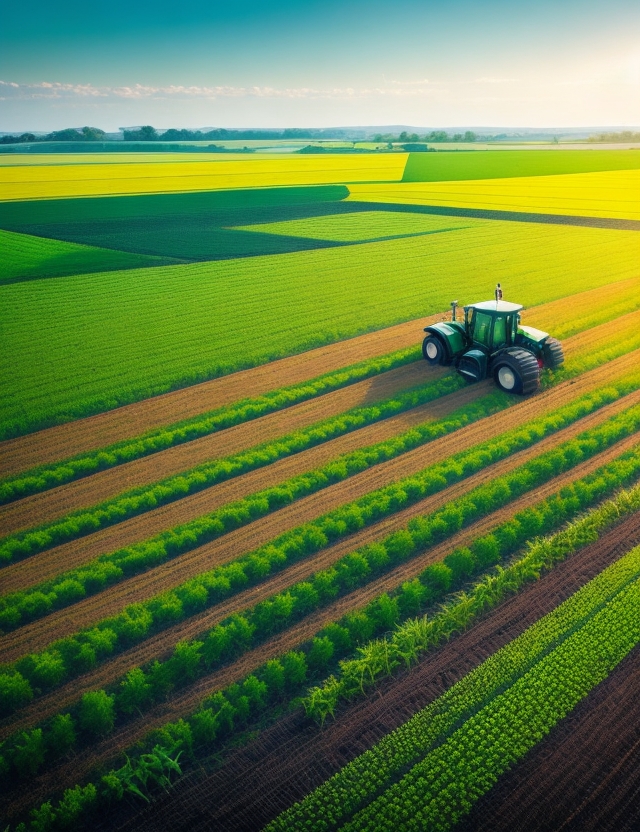 farm tractor crops