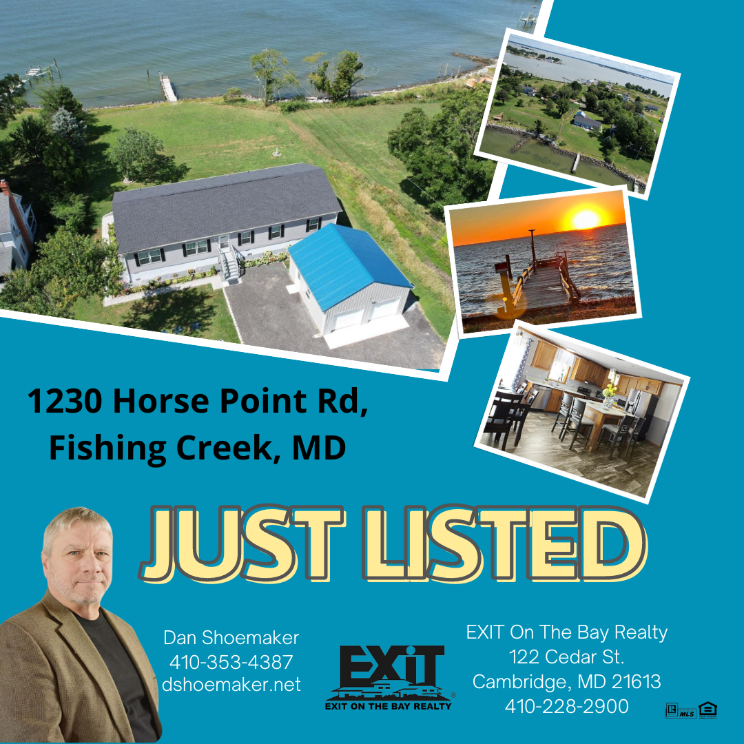 JUST LISTED! 1230 Horse Point Rd, Fishing Creek, MD