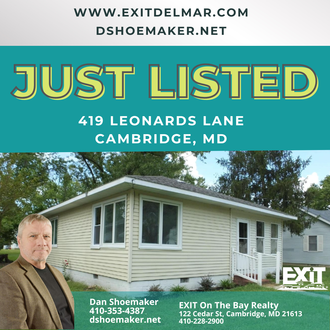 HOME JUST LISTED! 419 Leonards Ln, Cambridge, MD
