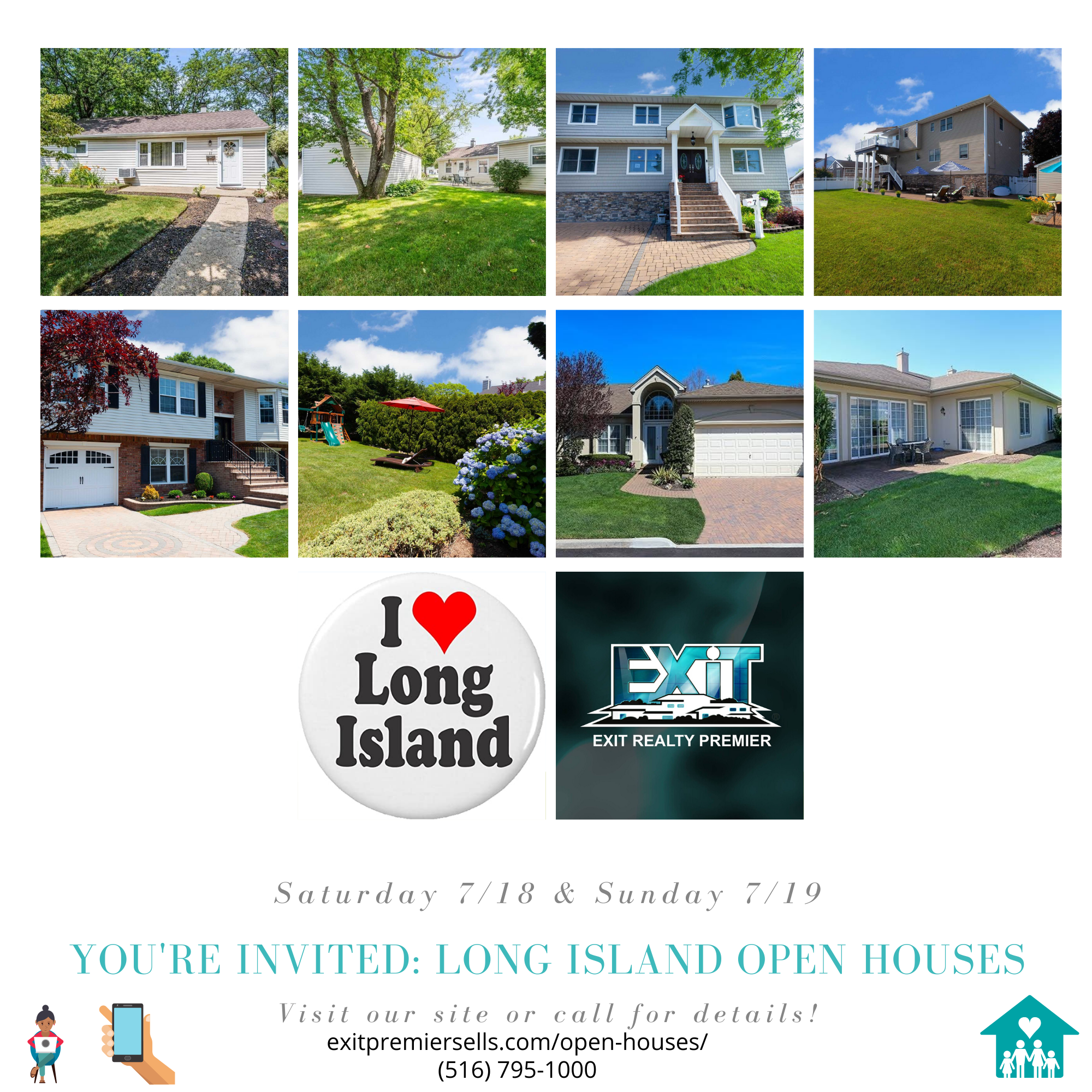 Long Island Open Houses 7/18 & 7/19 2020
