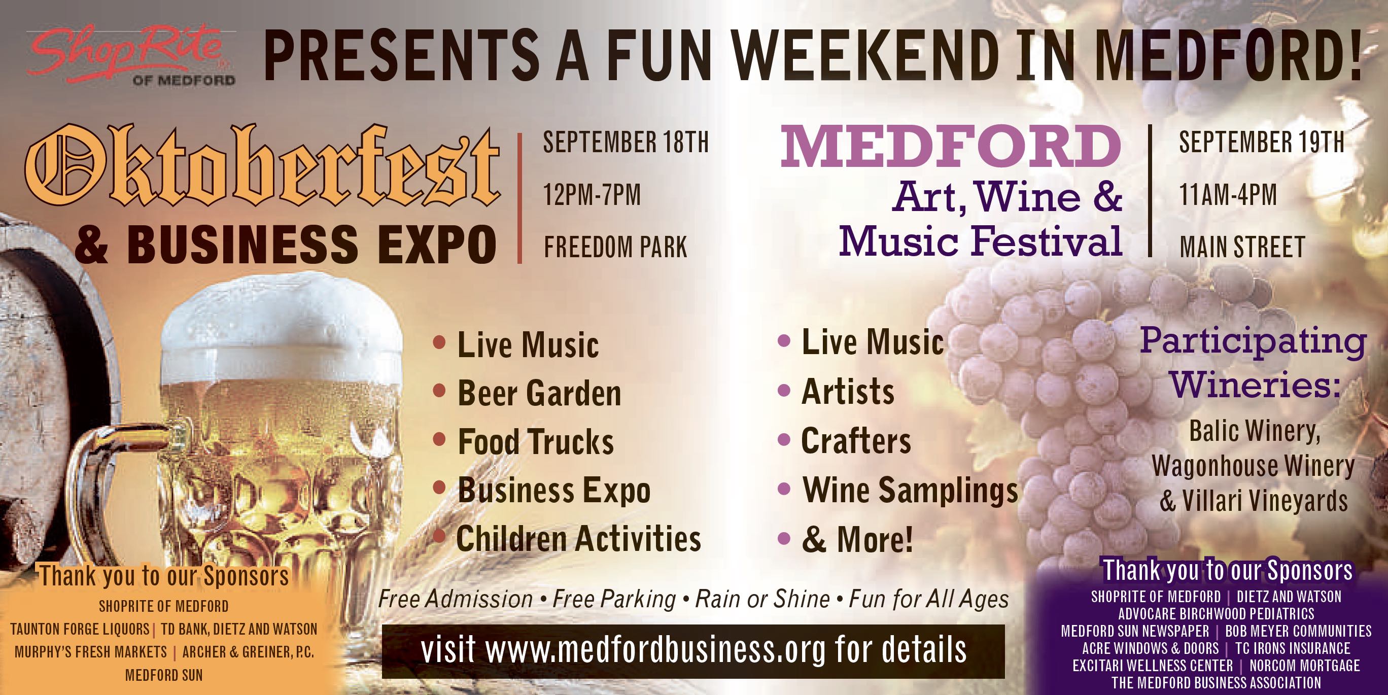 Medford Weekend of Fun September 18th-19th