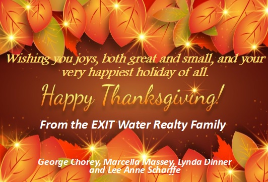 Happy Thanksgiving from the EXIT Waterway Realty Family