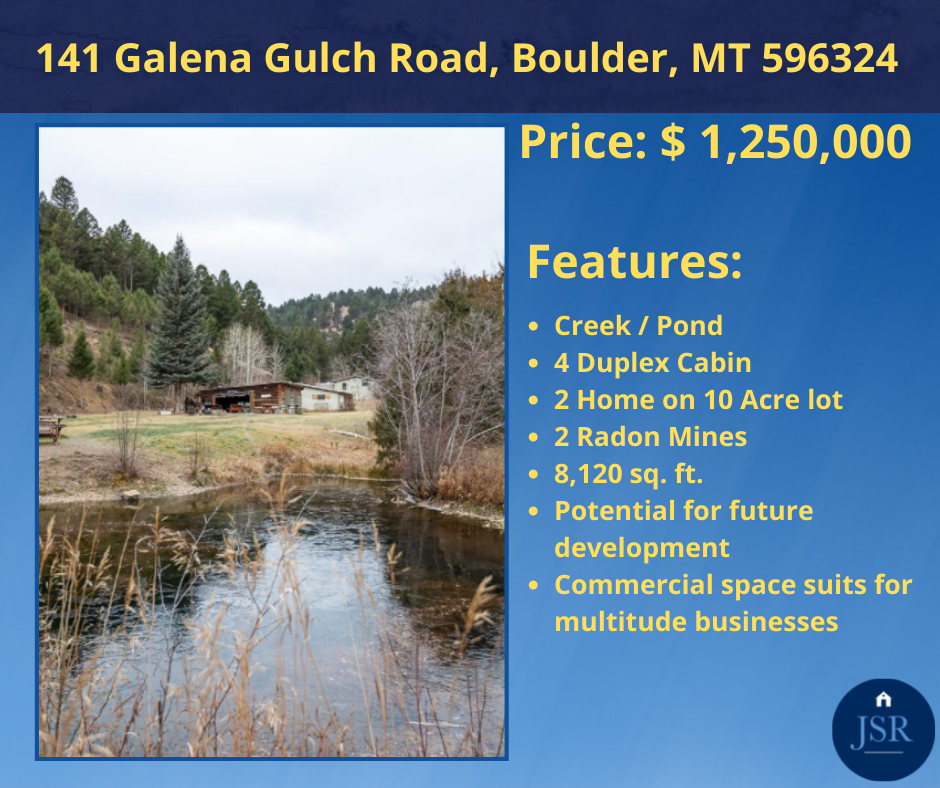141 Galena Gulch Road, Boulder, MONTANA