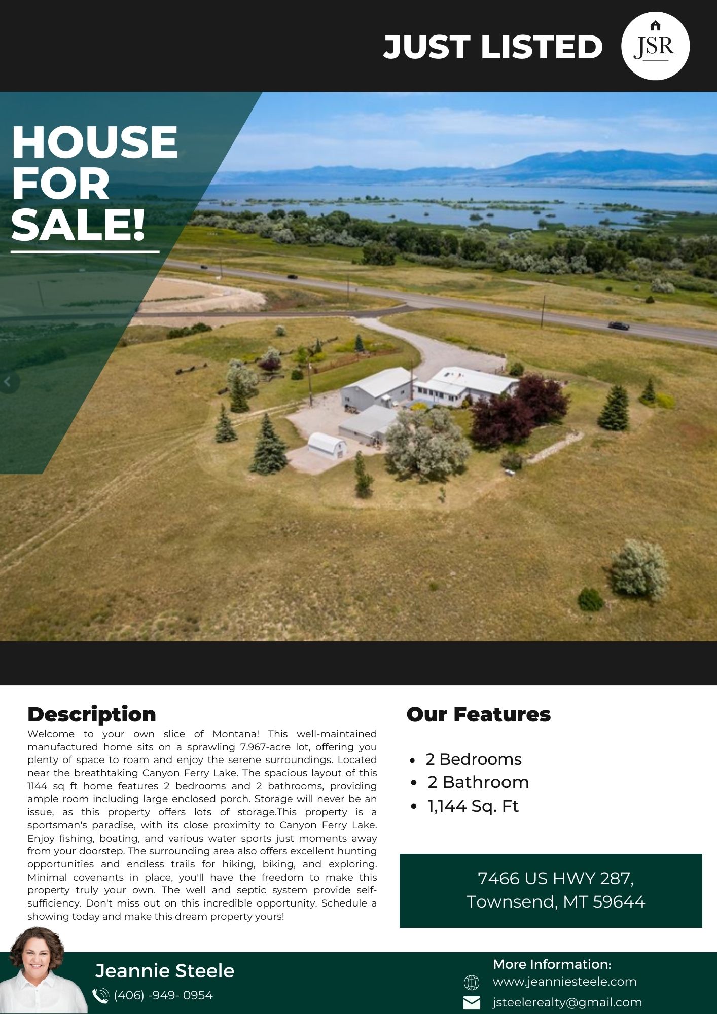 Your Montana Retreat Awaits: 7.967 Acres of Bliss at 7466 US HWY 287, Townsend, Montana