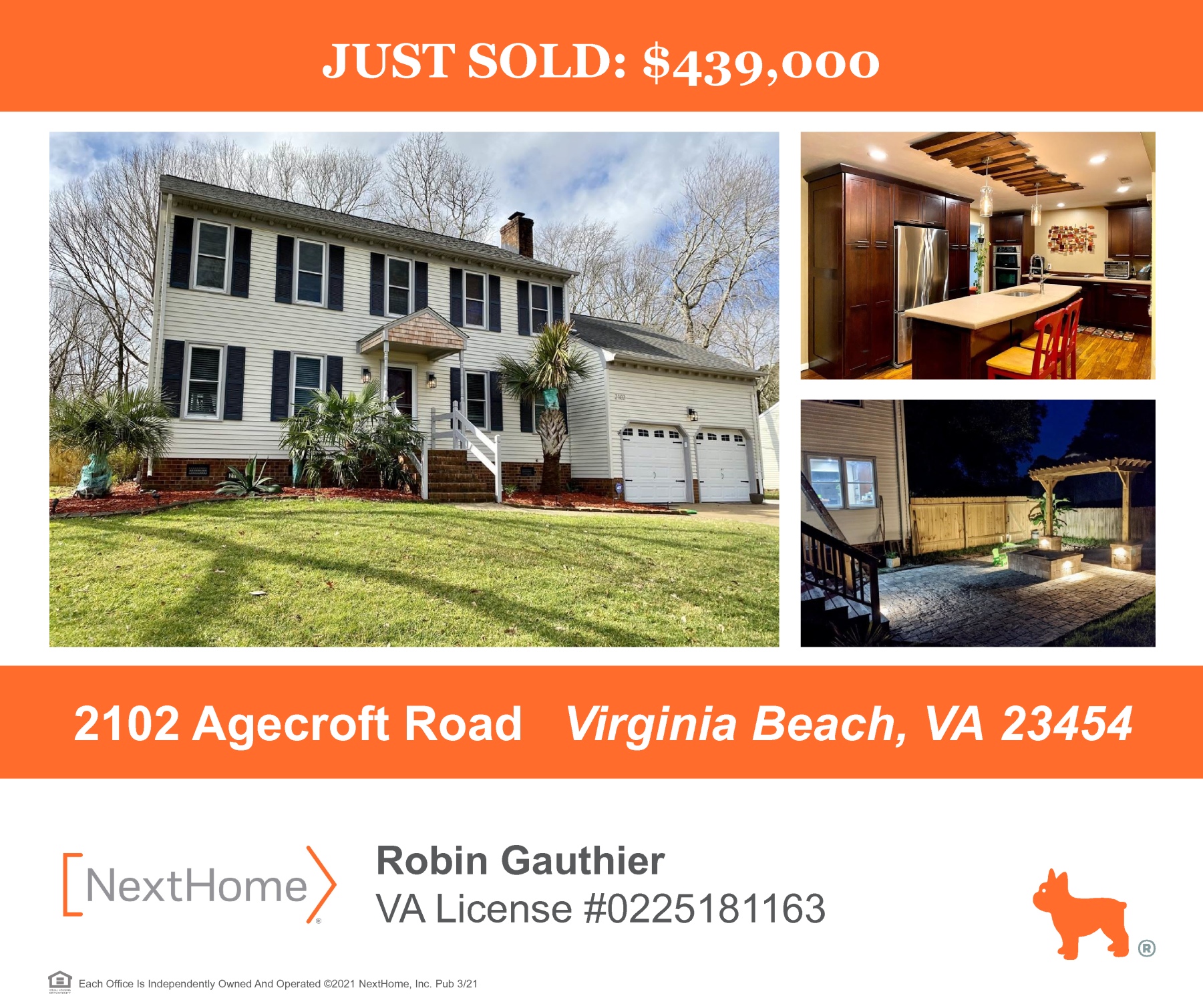 Just Sold! 2102 Agecroft Road in Red Mill Farm