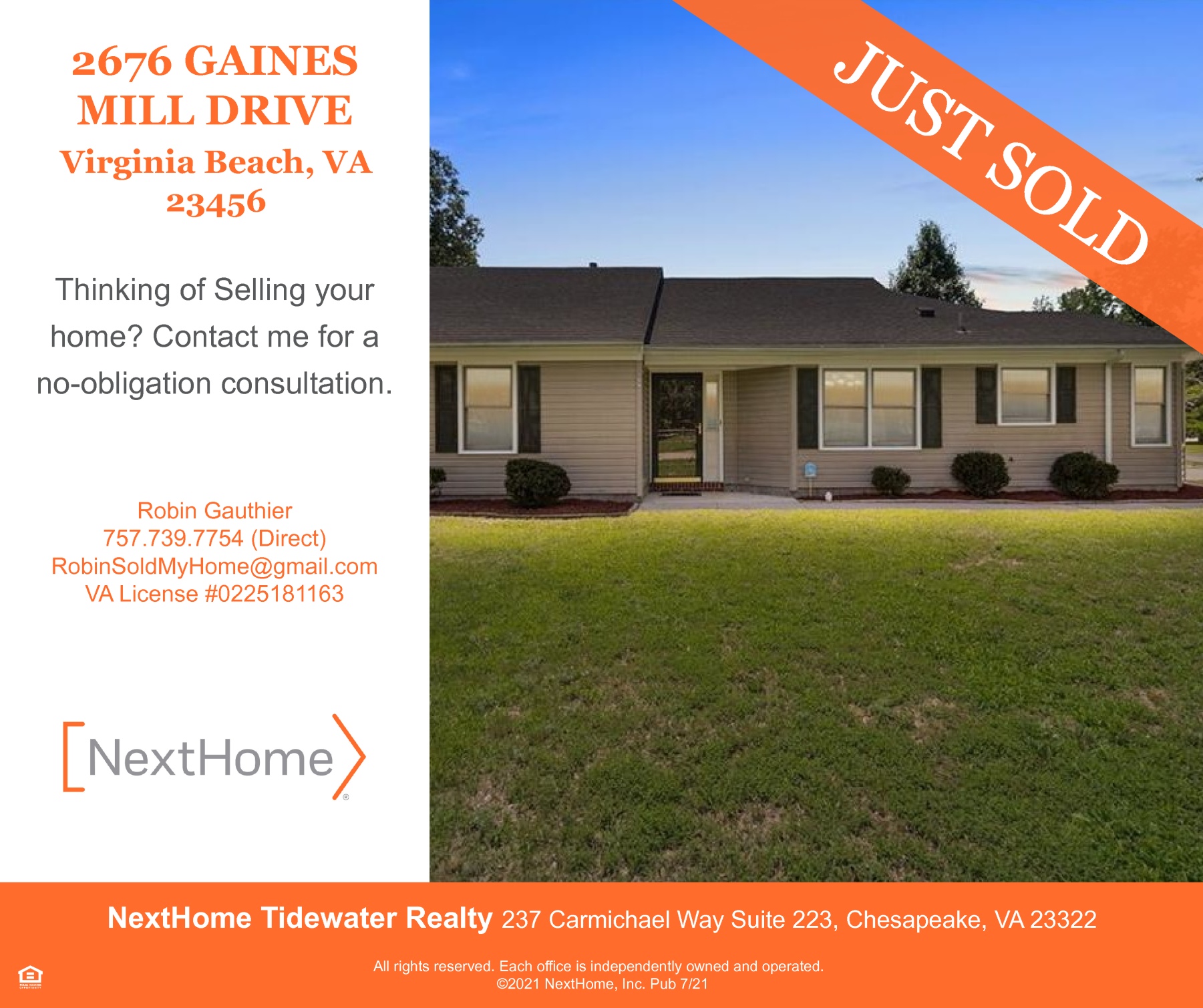 Just Sold! 2676 Gaines Mill Drive in the Glenwood Neighborhood of